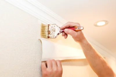 Pose de papier peint à Genouilly — revêtements muraux et toiles de verre